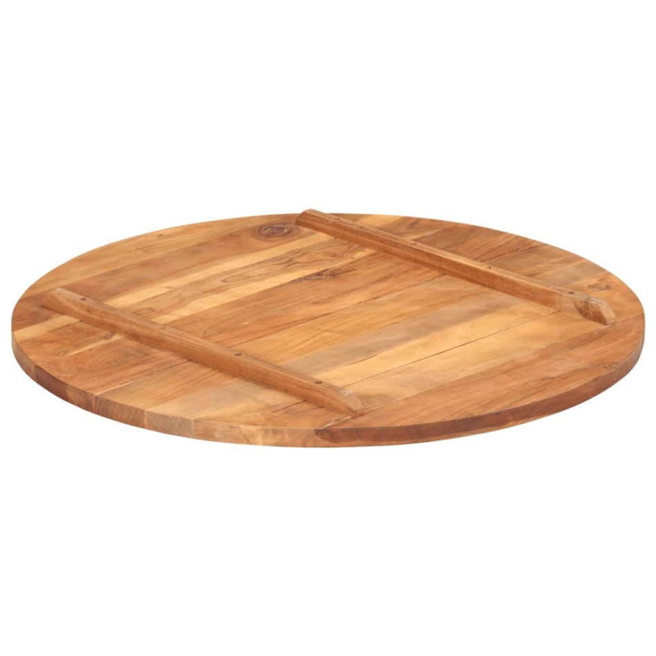 Tablero de mesa redonda madera maciza de acacia 25-27 mm 80