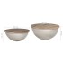 Set mesas de centro 2 uds forma de cuenco madera maciza