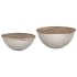 Set mesas de centro 2 uds forma de cuenco madera maciza