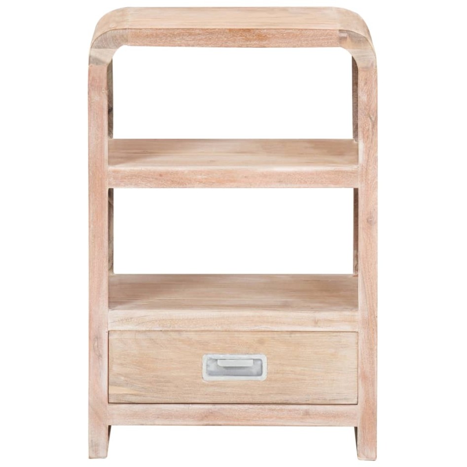 Mesita de noche de madera maciza de acacia 40x30x60
