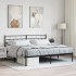 Estructura cama sin colchón con cabecero metal negro 200x200