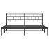 Estructura cama sin colchón con cabecero metal negro 200x200