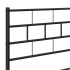 Estructura cama sin colchón con cabecero metal negro 200x200