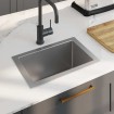 Fregadero de cocina hecho a mano acero inoxidable