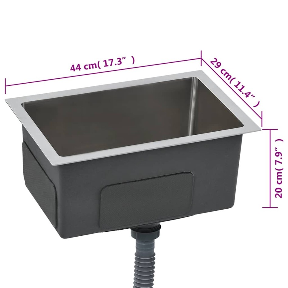 Fregadero de cocina hecho a mano acero