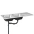 Fregadero de cocina doble seno acero inoxidable 1200x600x155