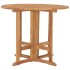 Mesa de comedor plegable para jardín madera de teca Ø90x75