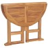 Mesa de comedor plegable para jardín madera de teca Ø90x75