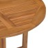 Mesa de comedor plegable para jardín madera de teca Ø90x75