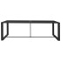 Mesa de comedor de jardín aluminio gris antracita