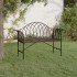 Banco de jardín de dos plazas 128 cm acero