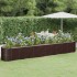 Jardinera arriate acero recubrimiento polvo marrón 440x80x68