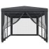 Carpa para fiestas 6 paredes de malla HDPE gris antracita 3x6