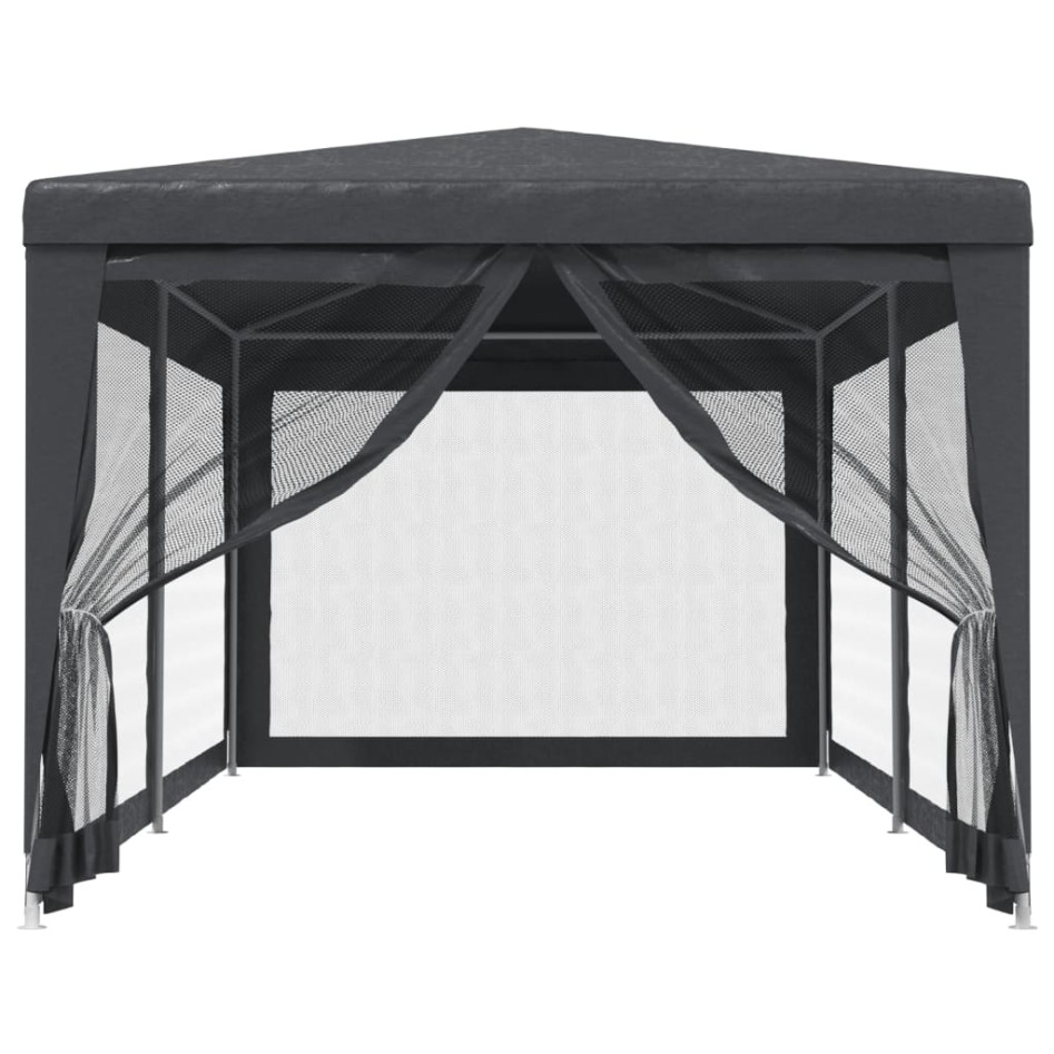 Carpa para fiestas 6 paredes de malla HDPE gris antracita 3x6