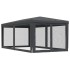 Carpa para fiestas 6 paredes de malla HDPE gris antracita 3x6
