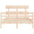 Estructura de cama con cabecero madera maciza 140x200