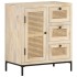 Aparador de madera maciza mango y caña natural 60x35x70