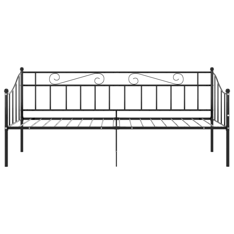Estructura de sofá cama sin colchón metal negro 90x200