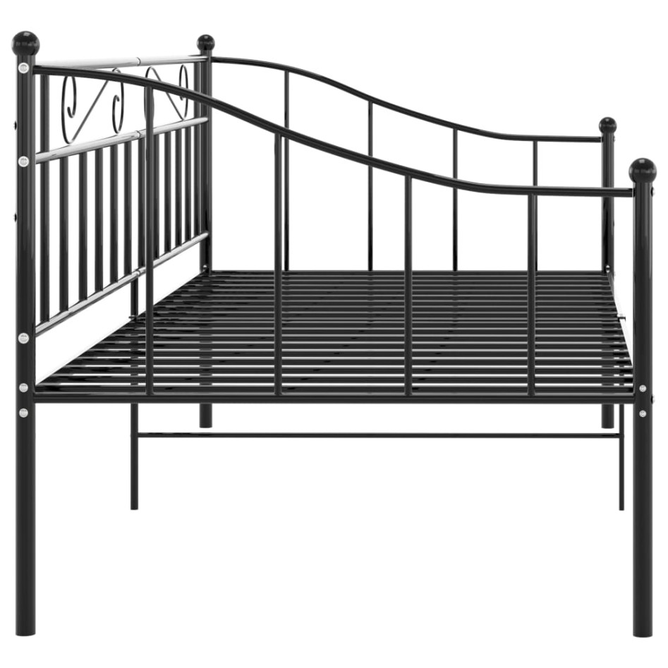 Estructura de sofá cama sin colchón metal negro 90x200