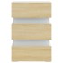 Mesita noche LED blanco y Sonoma madera ingeniería 45x35x67