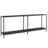 Mesa consola vidrio templado negro 200x35x75,5