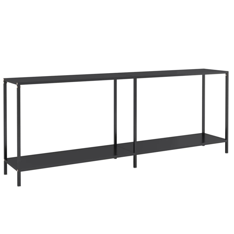 Mesa consola vidrio templado negro 200x35x75,5