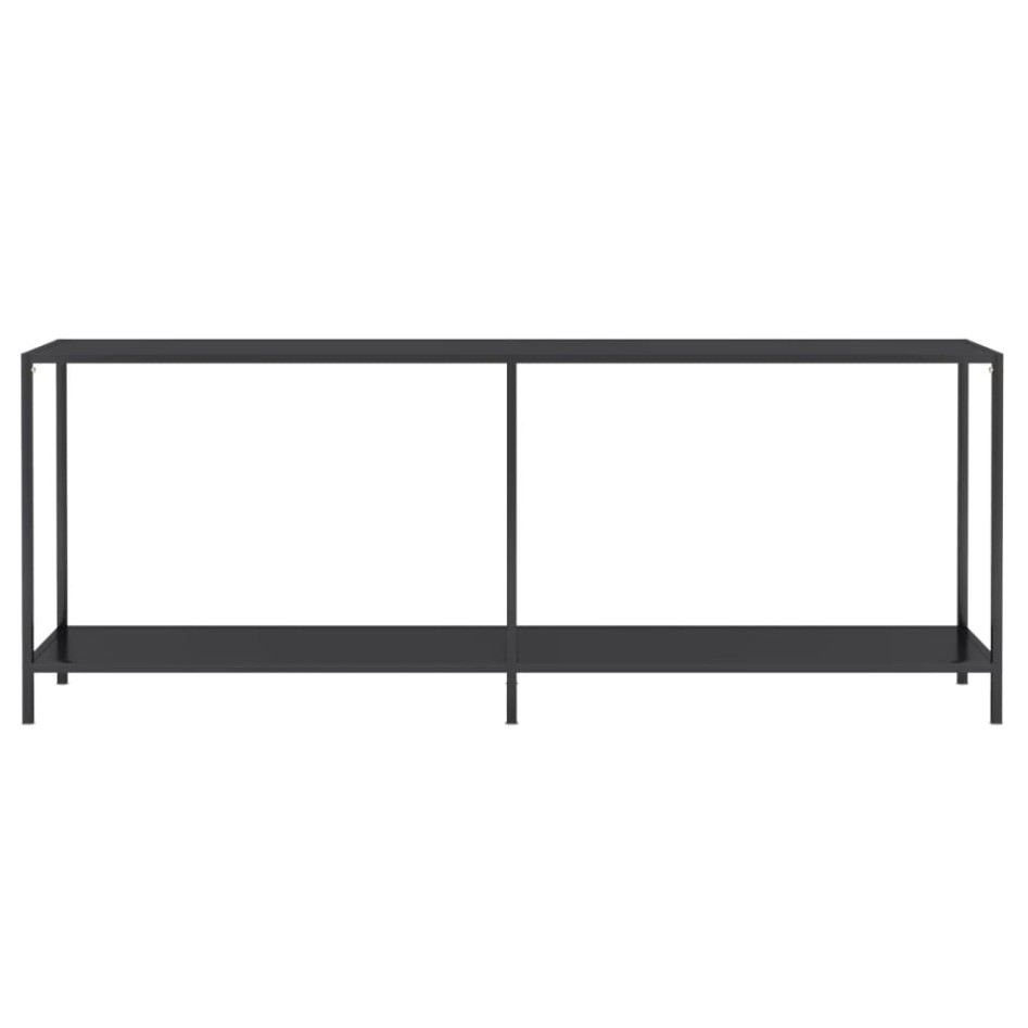Mesa consola vidrio templado negro 200x35x75,5