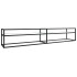 Mueble de TV vidrio templado color mármol blanco 220x40x40,5