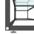 Mueble de TV vidrio templado color mármol blanco 220x40x40,5