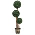 Planta de boj artificial forma de bola con maceta verde 119
