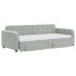 Sofá cama nido con cajones terciopelo gris claro 90x200