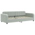 Sofá cama nido con cajones terciopelo gris claro 90x200