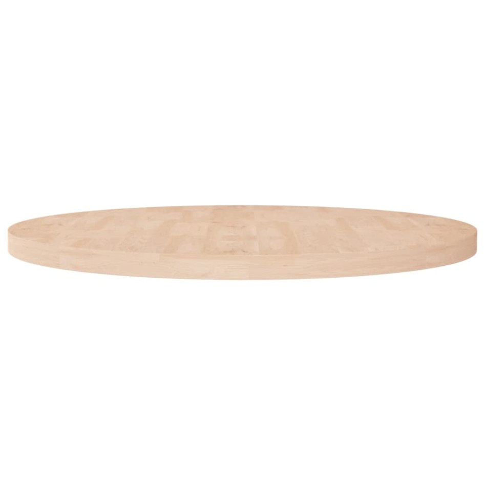 Superficie de mesa redonda madera de roble sin tratar Ø90x4