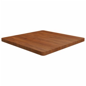 Tablero de mesa cuadrada madera roble marrón oscuro 80x80x4