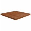 Tablero de mesa cuadrada madera roble marrón oscuro 80x80x4 cm