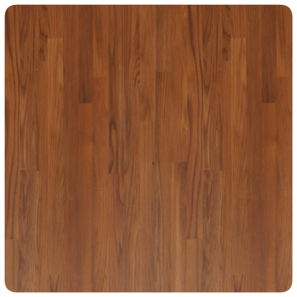 Tablero de mesa cuadrada madera roble marrón oscuro 80x80x4