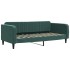Sofá cama con colchón terciopelo verde oscuro 90x200