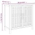 Armario de lavabo madera maciza de nogal 66x29x61,5