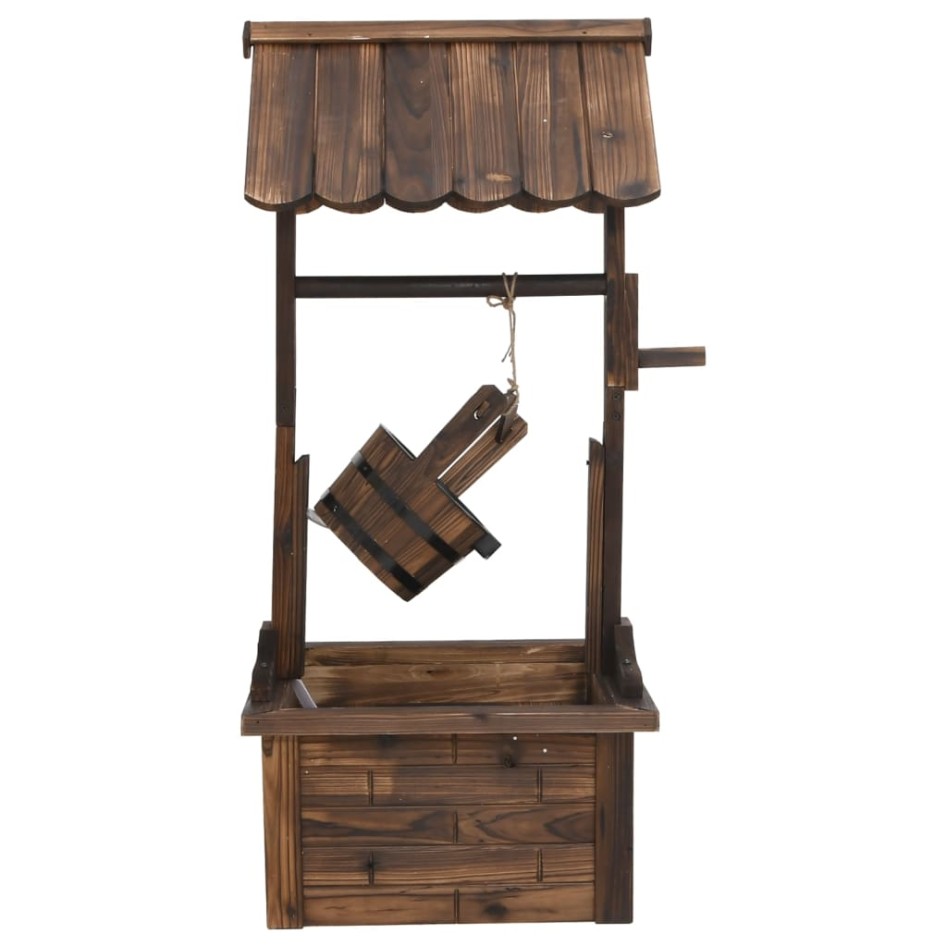 Fuente pozo de deseos con bomba madera de abeto 57x50x112