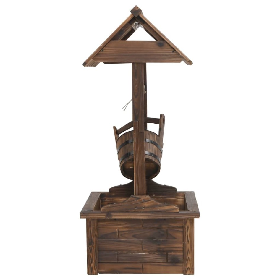 Fuente pozo de deseos con bomba madera de abeto 57x50x112