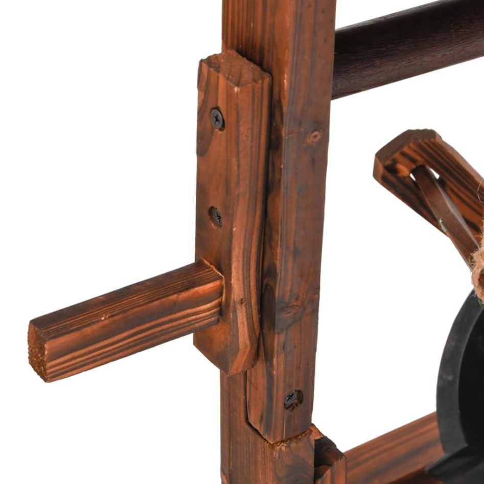 Fuente pozo de deseos con bomba madera de abeto 57x50x112