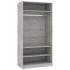 Armario de madera contrachapada gris hormigón 100x50x200