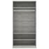 Armario de madera contrachapada gris hormigón 100x50x200