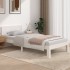 Estructura de cama individual sin colchón blanco 90x190