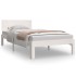 Estructura de cama individual sin colchón blanco 90x190