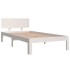 Estructura de cama individual sin colchón blanco 90x190