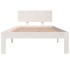 Estructura de cama individual sin colchón blanco 90x190