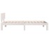 Estructura de cama individual sin colchón blanco 90x190