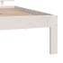 Estructura de cama individual sin colchón blanco 90x190