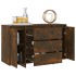 Aparador con 3 cajones roble ahumado 120x41x75